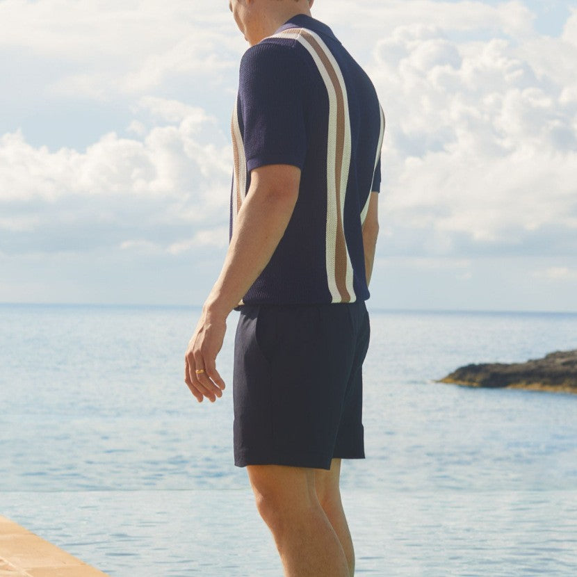 Havanna Stripe Knit Polo