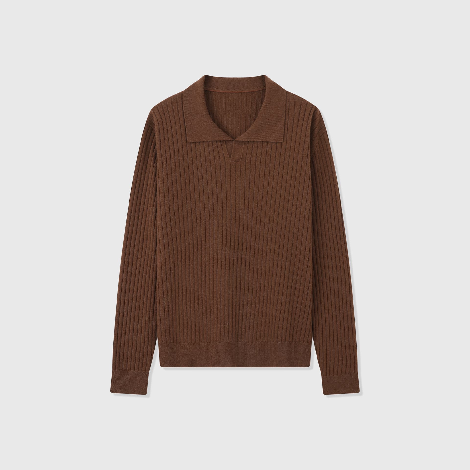 Vieste Wool-Blend Ribbed Polo