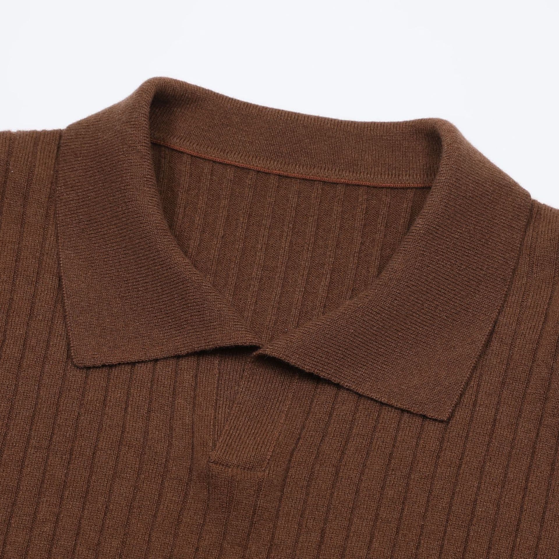 Vieste Wool-Blend Ribbed Polo