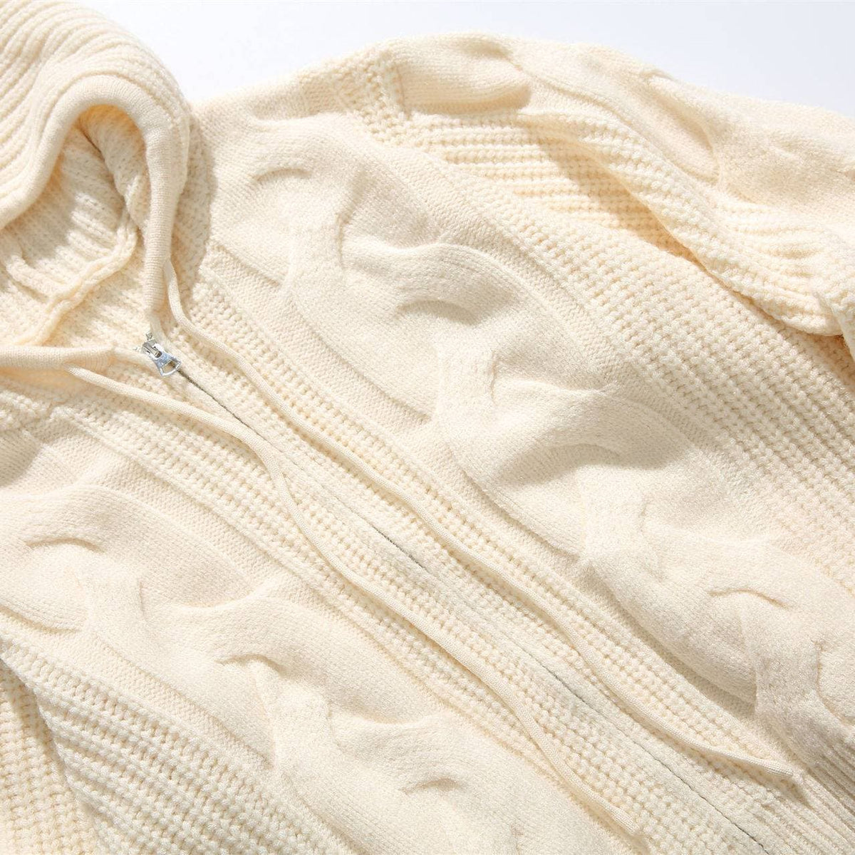 Como Cable-Knit Half-Zip Hoodie