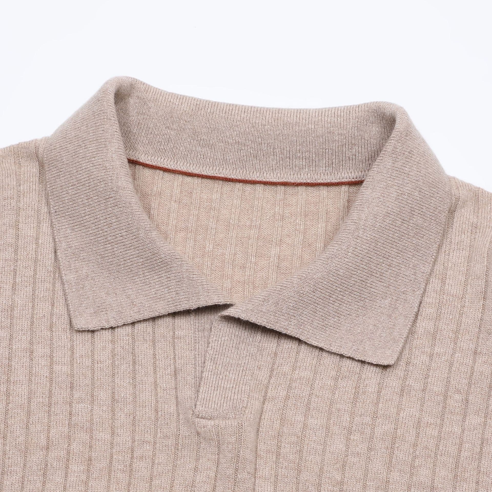 Vieste Wool-Blend Ribbed Polo