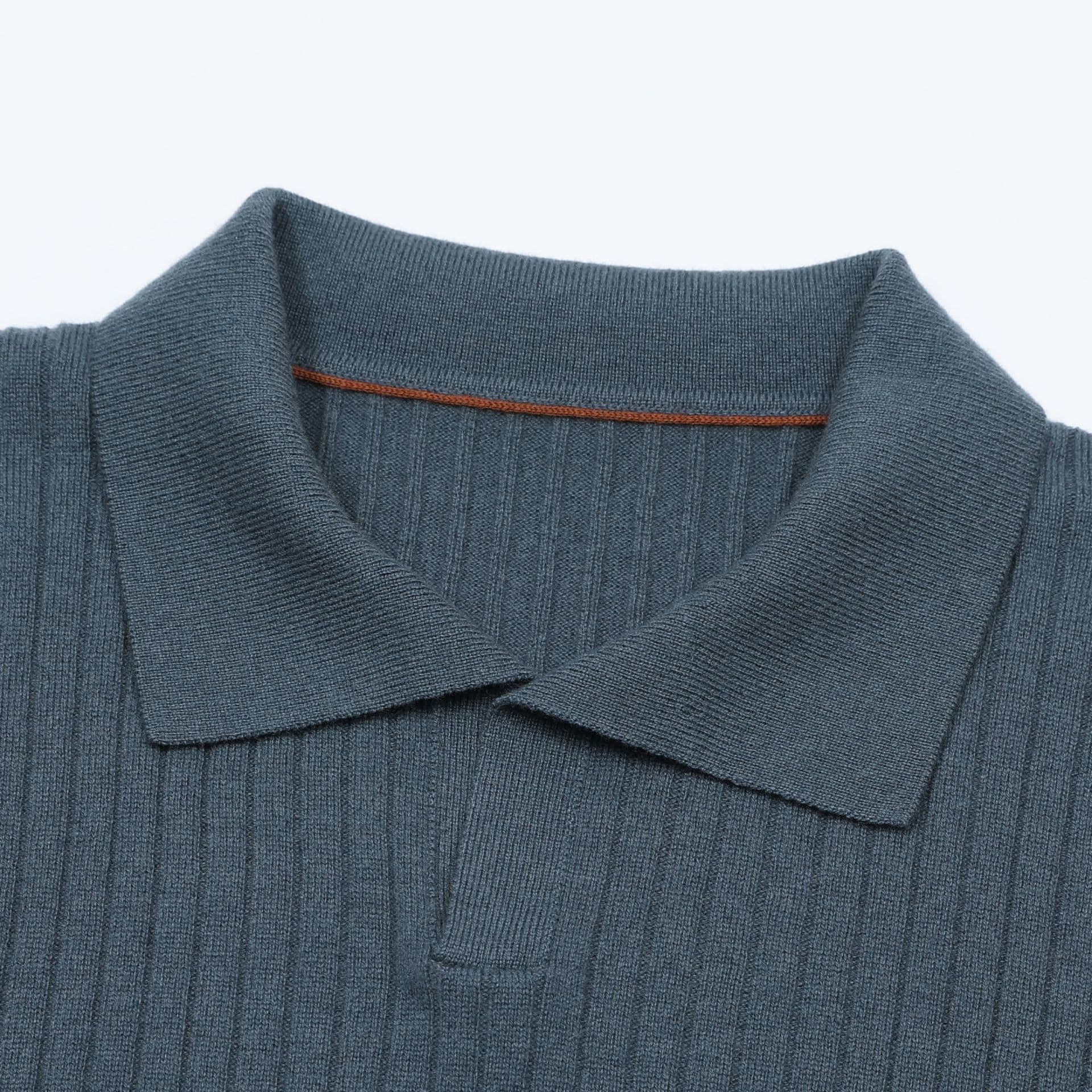 Vieste Wool-Blend Ribbed Polo