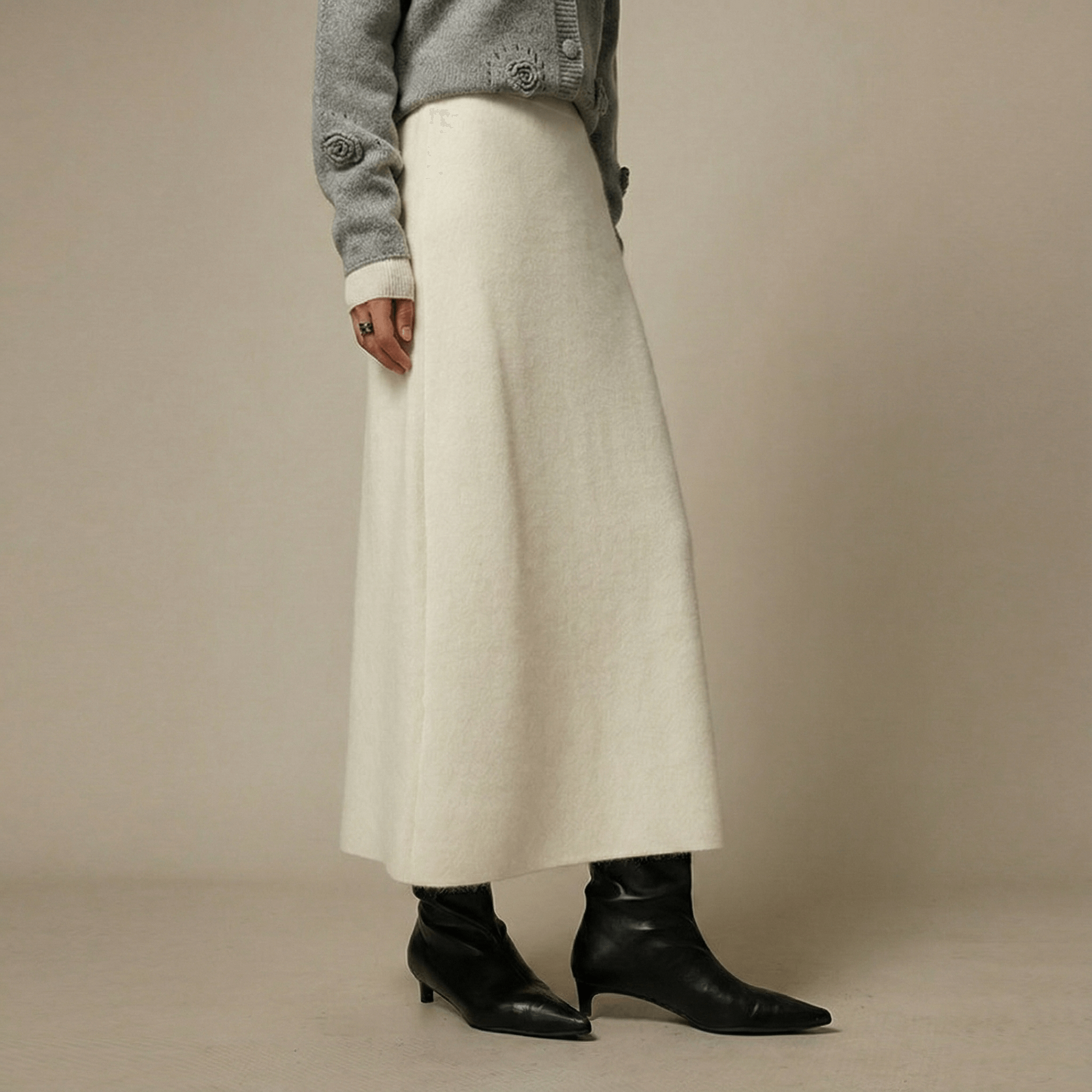 Rowan Velvet Wool Skirt