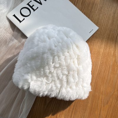 Celeste Rabbit Fur Beanie